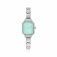 Paris Classic Steel & Aqua Green Rectangular Dial Watch