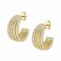 Lovelight Silver Yellow Gold & CZ Hoop Earrings