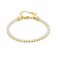 Nomination Silver Gold Plated White Crystal Tennis Bracelet