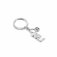 Silver & White CZ I Love You Key Ring