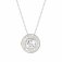 Nomination Aurea Silver & White CZ Circle Pendant Necklace