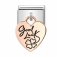 Nomination Rose Gold Heart Good Luck Charm