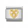 Nomination 18ct Gold CZ set White Heart Charm.