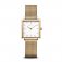 Ladies Bering Stainless Steel Gold Plate Bracelet Watch.