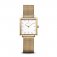 Ladies Bering Stainless Steel Gold Plate Bracelet Watch.