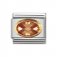 Nomination 18ct Gold CZ set Champagne Oval Faceted Charm.