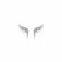 Thomas Sabo Silver Ear Studs Phoenix wing with blue stones