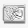 Nomination Silver CZ Double Heart Charm