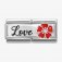 Nomination Double Silver CZ Red Flower Love Charm