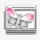 Nomination Silver CZ Pink Butterfly Charm