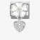 Nomination CLASSIC White Flower Heart Dropper Charm