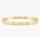 Nomination Pretty Bangles Gold plated & White Square CZ Bangle