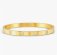 Nomination Pretty Bangles Gold plated & White Hearts CZ Bangle