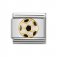 Nomination 18ct & Enamel Black & White Football Charm.