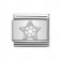 Nomination Classic Silver Star White Snowflake Charm.