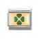 Nomination Enamel & 18ct Gold Green Four Leaf Clover Charm.