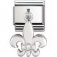 Nomination Stainless Steel, CZ & Silver Drop Lily Charm.