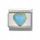 Nomination Classic Turquoise Heart Charm 18ct Gold.