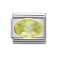 Nomination 18ct Gold CZ set Peridot Green Oval Faceted Charm.