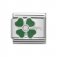 Green Clover Nomination Silver Shine CZ Classic Charm