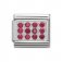 Nomination Silver Cubic zirconia Red Rectangualr Pave Classic Charm.