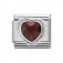 Nomination Silver Red Heart Faceted CZ Charm