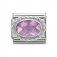 Nomination Silver Oval shaped Pink Faceted CZ Charm