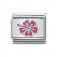 Nomination Silver Shine Hibiscus Pink Charm