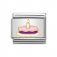 Nomination  Enamel & 18ct Cake with Candle Charm.