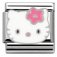 Hello Kitty Nomination Stainless Steel, Enamel & Silver Pink Flower Charm.