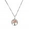 Azendi Sterling Silver Rose Gold CZ Tree of Life pendant on 18