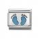 Nomination Silver Shine Blue Footprints Charm