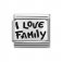 Nomination Silver Shine I Love Family Plates Charm