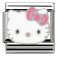 Hello Kitty Nomination Stainless Steel, Enamel & Silver Pink Bow Charm.