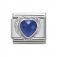 Nomination Silver Dark Blue Heart shaped CZ  Charm