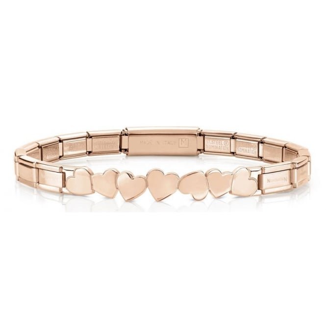 conectar partícula suficiente Trendsetter Rose Gold PVD Hearts Smarty Bracelet | Canterbury House  Jewellers