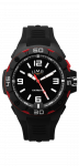 Limit Black Dial Water Resistant Black Silicone Strap Watch (