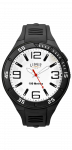 Limit White Dial Water Resistant Black Silicone Strap Watch