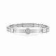 Trendsetter Stainless Steel CZ Pave Four Leaf Clover Bracelet