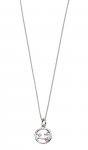 Silver D For Diamond Wink Face Pendant