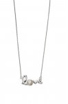 Silver D For Diamond Writing "love" Necklace